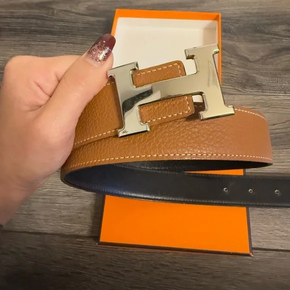 HERMES Black Constance H Belt Buckle & Reversible Leather Strap - Picture 3 of 8